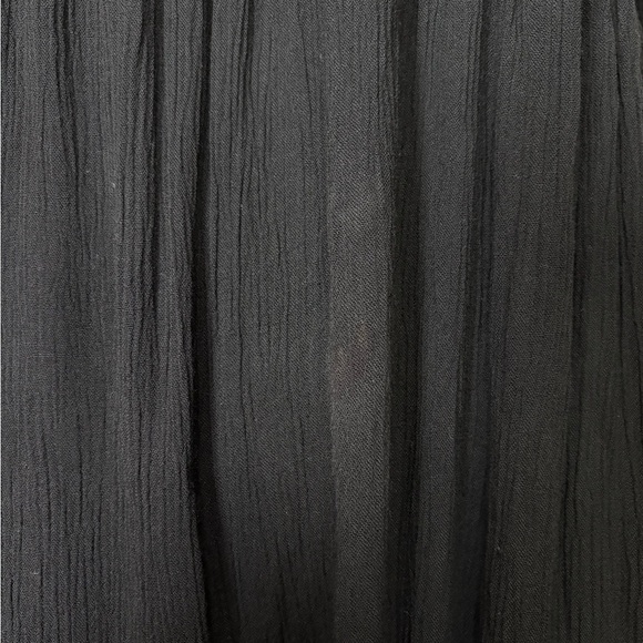 Velzera V-Neck Embroidered Black Dress Tunic M NWT Boho Long Sleeve Flowy Light - Picture 3 of 9